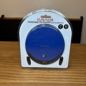 Craig CD2808-BL Personal CD Player with Headphones - Black/Blue